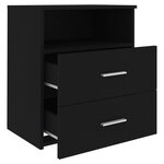 vidaXL Tables de chevet 2 Pièces Noir 50x32x60 cm