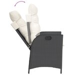 vidaXL Ensemble à manger de jardin coussins 7Pièces Noir Résine tressée