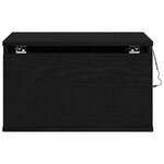 Meuble de chevet vidaXL avec LED monté au mur en chêne noir 50x36x30 cm