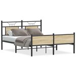 vidaXL Cadre de lit sans matelas chêne sonoma 140x200 cm