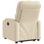 vidaXL Fauteuil inclinable Crème Tissu