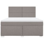 vidaXL Sommier à lattes de lit avec matelas Taupe 180x200 cm Tissu