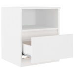 vidaXL Table de chevet Blanc 40x40x50 cm Aggloméré