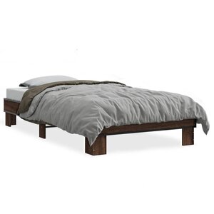 vidaXL Cadre de lit sans matelas chêne marron 90x190 cm