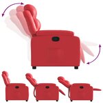 vidaXL Fauteuil inclinable Rouge Similicuir