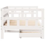 vidaXL Lit de jour et tiroirs sans matelas blanc 90x200 cm bois massif