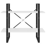 vidaXL Bibliothèque à 2 niveaux Blanc 80x30x70 cm bois d'ingénierie