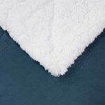 vidaXL Jeté Bleu marine 220 x 240 cm Toison