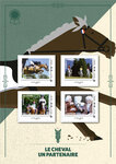 Collector de 4 timbres - Un cheval, un partenaire - Lettre Verte
