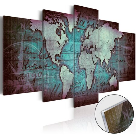 Tableau sur verre acrylique - acrylic prints – bronze map ii l x h en cm 200x100