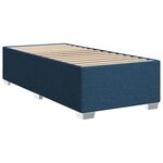 vidaXL Sommier à lattes de lit avec matelas Bleu 80x200 cm Tissu