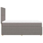 vidaXL Sommier à lattes de lit avec matelas Taupe 80x200 cm Tissu