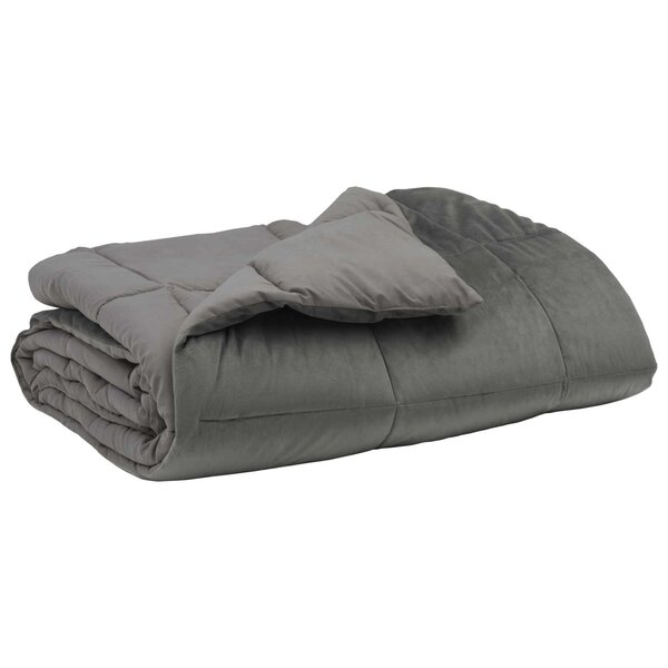 vidaXL Duvet d'été simple Matelassé Gris clair 155 x 200 cm Microfibre