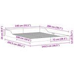 vidaXL Cadre de lit Marron 140 x 200 cm Bois massif en pin