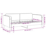 vidaXL Lit de repos gris foncé 90x190 cm tissu