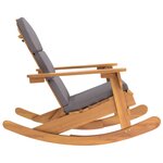 vidaXL Chaise à bascule Adirondack avec coussins bois massif d'acacia