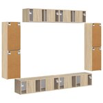 vidaXL Meuble TV 8 Pièces Chêne Sonoma