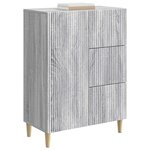 vidaXL Buffet Sonoma gris 66 x 34 5 x 90 cm Bois d'ingénierie