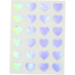 Sticker holographique Coeur 1 7 x 1 5 cm 48 pièces