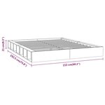 vidaXL Cadre de lit sans matelas blanc 135x190 cm bois massif
