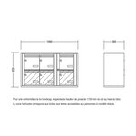 Bloc collectif Leabox  3x2  grade 3  simple face  extérieur  mural  noir 9005 finition brillante