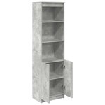 vidaXL Buffet haut gris béton 50x35x180 cm bois d'ingénierie