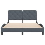 vidaXL Cadre de lit sans matelas gris foncé 120x200 cm velours