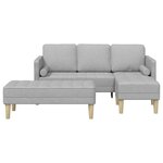 vidaXL Ensemble de Canapés 2 Pièces Gris nuage 173 x 131 x 67 cm