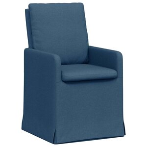 vidaXL Chaises de salle à manger 2 pc tissu Bleu 57 x 67 x 98 cm