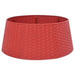 vidaXL Jupe de sapin de Noël rouge Ø56x23 cm plastique