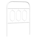 vidaXL Tête de lit de remplacement métal blanc 75 cm