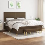 vidaXL Sommier à lattes de lit avec matelas Marron foncé 160x200 cm