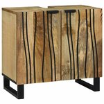 vidaXL Meuble Sous Lavabo avec étagère Marron  Noir 62 x 33 x 58 cm