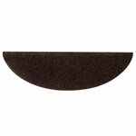 vidaXL Tapis d'escalier auto-adhésifs 10 pièces 56 x 17 x 3 cm Marron Demi-rond