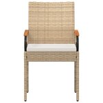 vidaXL Chaises de jardin avec coussin 2 Pièces Beige et blanc crème