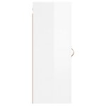 vidaXL Armoire murale blanc brillant 34 5x34x90 cm