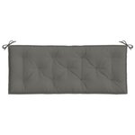 vidaXL Coussins de banc de jardin lot de 2 gris foncé mélangé tissu