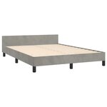 vidaXL Cadre de lit sans matelas gris clair 140x190 cm velours