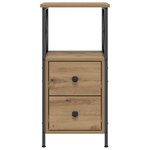 vidaXL Tables de chevet 2 Pièces chêne artisanal bois d'ingénierie