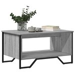 vidaXL Table basse sonoma gris 75x51x40 cm bois d'ingénierie