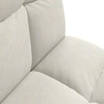 vidaXL Fauteuil de sol ajustable Crème Velours