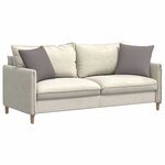 vidaXL Coussins de canapé 2 Pièces Taupe 45 x 45 cm tissu