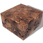 vidaXL Tabourets 4 Pièces marron 40x40x45 cm bois de teck massif
