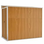 vidaXL Abri de jardin mural Marron 118x194x178 cm Métal galvanisé