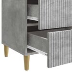 vidaXL Cabinet de chevet avec tiroir Gris béton 43 x 41 x 66 5 cm
