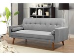 Canapé clic-clac "banny" - 188 x 80 x 108 cm - 3 places - gris clair
