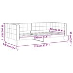 vidaXL Lit de repos noir 90x190 cm velours