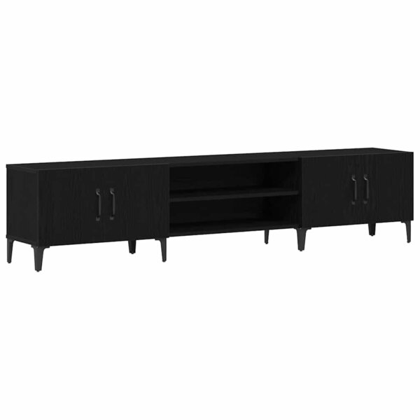 vidaXL Meuble TV Chêne noir 180 x 31.5 x 40 cm Bois d'ingénierie