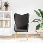 vidaXL fauteuil Gris foncé 62 x 67 x 95 5 cm Tissu Sherpa