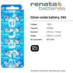 Blister de 1 Pile bouton oxyde argent X346 SR712SW RENATA